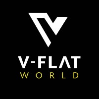 V-Flat World logo - Similar company to Elegant Music Group - Emg