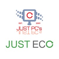 JUST PC's / JUST ECO logo - Similar company to The Tech Hub Cic