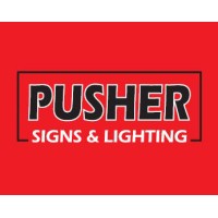 Pusher Signs  Lighting logo - Similar company to Flexlume