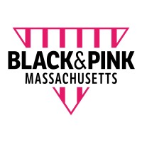 Black and Pink Massachusetts logo - Similar company to Delta Phi Epsilon, Gamma Chapter