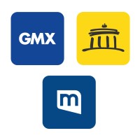 GMX, WEB.DE & mail.com logo - Similar company to 1&1 Internet Development