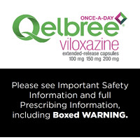 Qelbree® (viloxazine extended-release capsules) logo - Similar company to Acls-Algorithms.Com | Learn & Master Acls/Pals