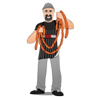 The Chori-Man logo - Similar company to Salchicha Foods