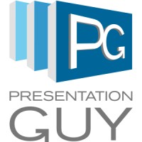 Presentation Guy logo - Similar company to The Presentation Team - Powerpoint Design & Training + Presentation Skills & Executive Speech Coach