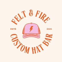 Felt & Fire Custom Hat Bar logo - Similar company to Hats By Parker Thomas