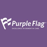 Purple Flag Excellence in Dementia Care™ logo - Similar company to 3Rd Act Magazine
