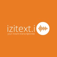 Izitext.io - Your instant transcriptionist logo - Similar company to One Transcriber