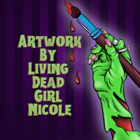 Artwork By Living Dead Girl Nicole logo - Similar company to Monstermania, L.L.C.
