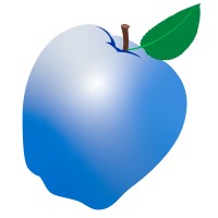 Blue Apple Bus Company logo - Similar company to Amtran