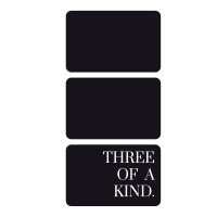 THREE OF A KIND. DESIGN logo - Similar company to Teherbestemmen.Be