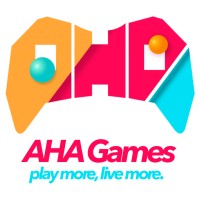 AHA Games logo - Similar company to Mangomango Games