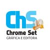 Chrome set Gráfica e Editora logo - Similar company to Tixa Design