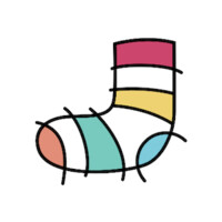 Stripy Sock logo - Similar company to Itty Bitty Apps