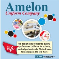Amelon uniform company logo - Similar company to Cotton Co - Uniform