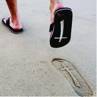 Walk In His footsteps Christian Clothing logo - Similar company to 3:16 Collection