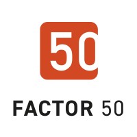 Factor 50 logo - Similar company to 3D Folkes Ltd