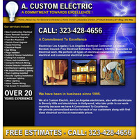 A Custom Electric logo - Similar company to Construction Solutions Ca