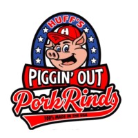 Huff's Piggin Out Pork Rinds logo - Similar company to Carnivore Crisps
