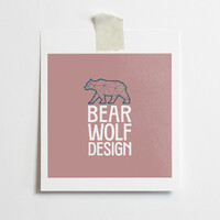 Bear Wolf Design logo - Similar company to Time 2 Display & Fordingbridge Print