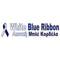 White Blue Ribbon logo - Similar company to White Ribbon Scotland