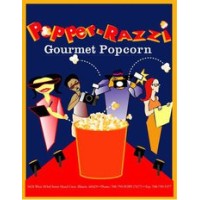 Popper-Razzi Gourmet Popcorn logo - Similar company to Popcorn Junction