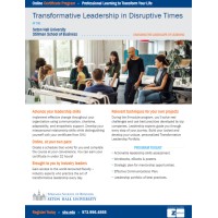 Transformative Leadership In Disruptive Times At Seton Hall