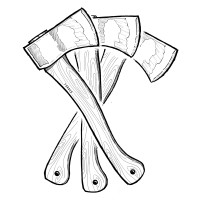 Forged Axe Throwing logo - Similar company to Guac Design