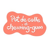 Pot de colle et chewing-gum logo - Similar company to Maxilud