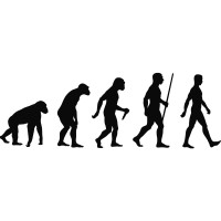 Evolution of Man logo - Similar company to Rhythmic Mind (501C3)