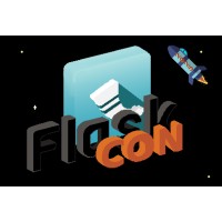 FlaskCon logo - Similar company to Pymug (Python Mauritius User-Group)