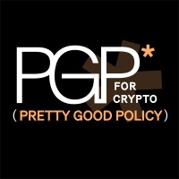 PGP* (Pretty Good Policy) for Crypto logo - Similar company to Consensus Democrats