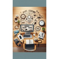 Online work mode logo - Similar company to Remote Working Idea