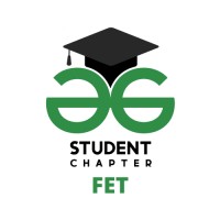 GeeksForGeeks Student Chapter FET logo - Similar company to Developer Student Clubs - Gk(Du)