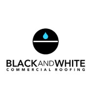 Black and White Commercial Roofing logo - Similar company to Warner Roofing Inc.