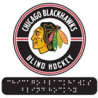 Chicago Blackhawks Blind Hockey logo - Similar company to The Dented Puck Foundation