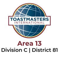 Area 13, Division C, District 81 Toastmasters logo - Similar company to Toastmasters District 13