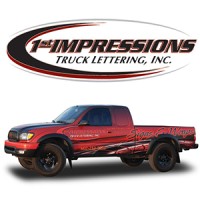 1st Impressions Truck Lettering logo - Similar company to Designer Graphics Of Florida