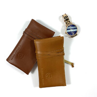 Watch bag|leather watch pouch|watch roll bag|watch case logo - Similar company to Jillanie, A Fair Brand Of Handmade Leather Bag