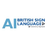 AI British Sign Language logo - Similar company to Signfordeaf