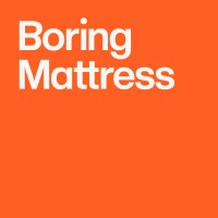Boring Mattress logo - Similar company to Tuft & Needle
