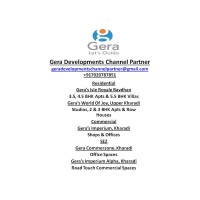 Gera Developments Channel Partner logo - Similar company to Pune Builders Developers Channel Partner