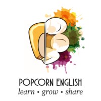 Popcorn English logo - Similar company to At Funi