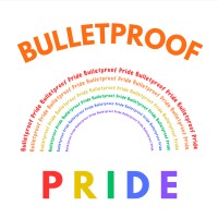 Bulletproof Pride logo - Similar company to Queer Unity March
