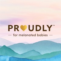 PROUDLY • for melanated babies logo - Similar company to Somewhere Good