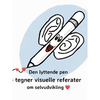👂✍️Den Lyttende Pen - grafisk recorder logo - Similar company to Bernts