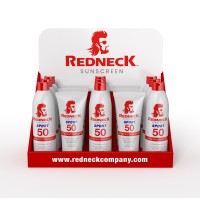 Redneck Sunscreen logo - Similar company to Dermaswing, The First Hands Free Sunscreen