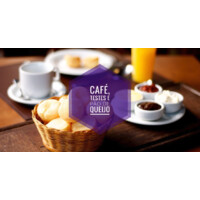 Café, Testes e Pão de Queijo logo - Similar company to Primacor Gráfica