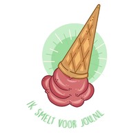 Iksmeltvoorjou - Vrolijke vintage ijs foodtrucks logo - Similar company to Babescoffee