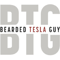 Bearded Tesla Guy logo - Similar company to Pixelum.Io