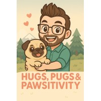 Hugs, Pugs, & Pawsitivity logo - Similar company to Mentalrest™